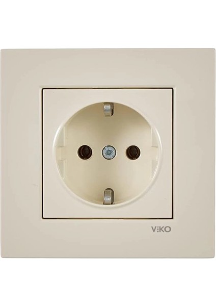 Karre Krem Topraklı Priz