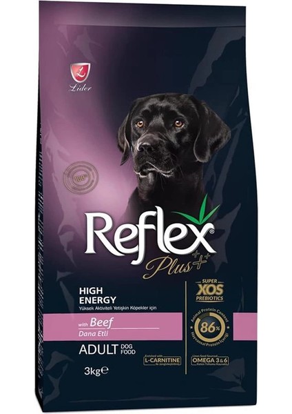 Plus Adult Dog High Energy 28/18 Beef, 3 kg