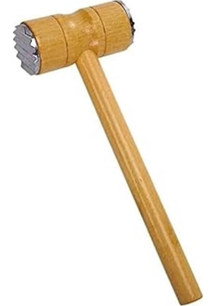 Et Dövme Tokmağı Ahşap 2 Başlı Et Dövme Çekici Paslanmaz Kasap Et Döveceği Ezme Yumuşatma Aparatı