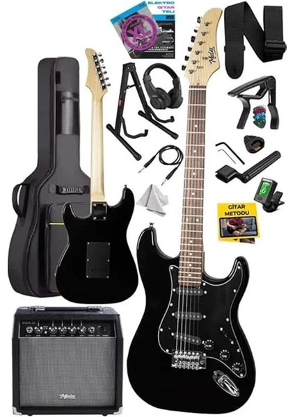 RPH-30BK-35AMP Gül Klavye Strat Kasa Sss 35W Elektro Gitar Seti fiyatları