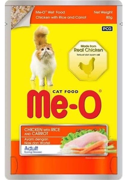 Me-O Tavuk ile Pirinç ve Havuçlu, 80 gr Tekli Paket fiyatları