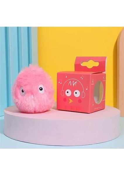 Sensörlü Peluş Kedi Oyuncağı 3 Farkı Ses Çıkaran Dokunmaya Duyarlı Eğlenceli Kedi Oyun Topu (Pembe)