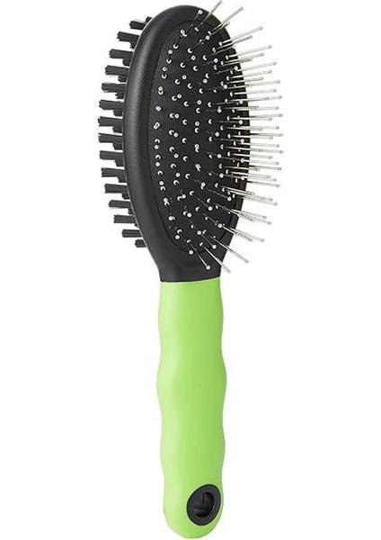 Gro 5798 Çift Taraflı Kedi Tüy Fırçası, S, Green, Double