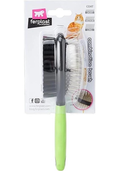 Gro 5798 Çift Taraflı Kedi Tüy Fırçası, S, Green, Double fırsatları