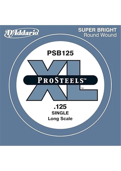 D'addario PSB125 Bas Gitar Tek Tel, (Si), Pro Steels, 0.125 Gauge fiyatları