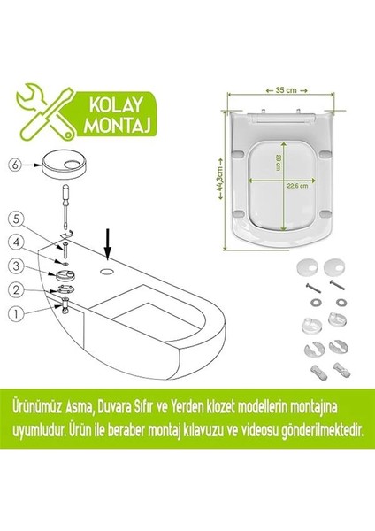 Urban Yavaş Kapanan Klozet Kapağı