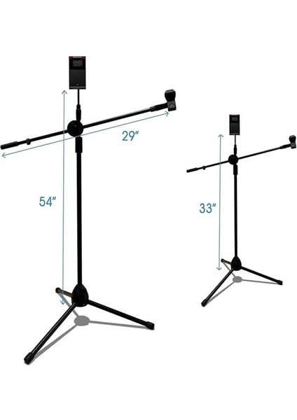 190CM Maksimum Uzunluk Mikrofon Standı Multi Fonksiyonel 2in1 Mikrofon ve Tablet Stand fırsatları