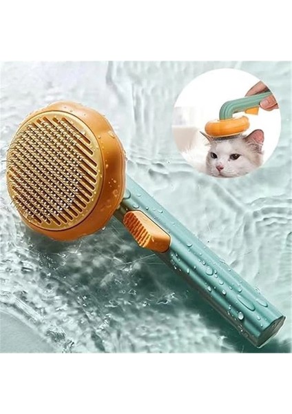 Kedi Köpek Otomatik Temizlenen Tuşlu Tüy Toplayıcı Tarak Basmalı Kedi Köpek Fırçası Evcil indirimleri