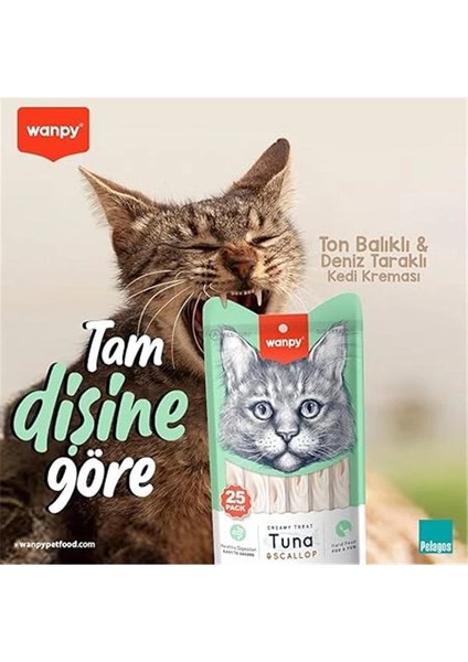 Ton Balıklı ve Deniz Taraklı Krema Kedi Ödülü 25 * 14 gr
