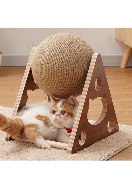 Ahşap Ipli Kedi Oyuncagi Topu Kedi Tırmalaması fırsatları