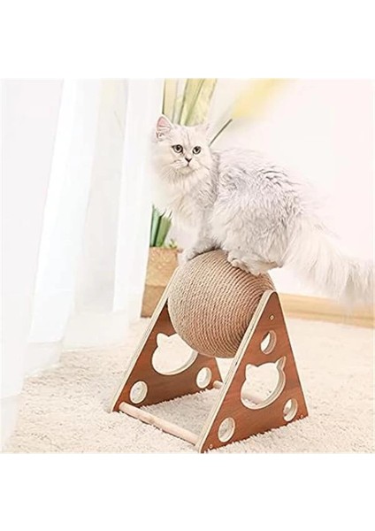 Ahşap Ipli Kedi Oyuncagi Topu Kedi Tırmalaması indirimleri