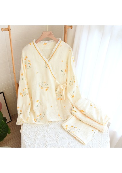 Organik Pamuk Müslin Kumaş Pijama Takımı