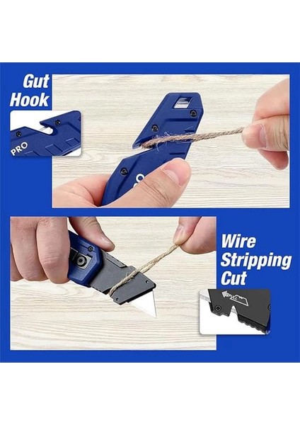 WP211008 Profesyonel Katlanır Çok Amaçlı Rötuş Maket Bıçağı + 10 Adet Yedek Bıçak fırsatları