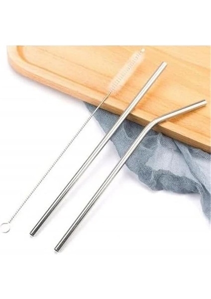 2'li Paslanmaz Çelik Pipet, Temizleme Fırçası, Metal Pipet indirimleri