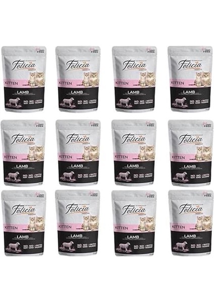 Pouch Yaş Kedi Maması, Tahılsız, Kuzu Etli, Yavru Kedi (12 x 85 Gr) fiyatları