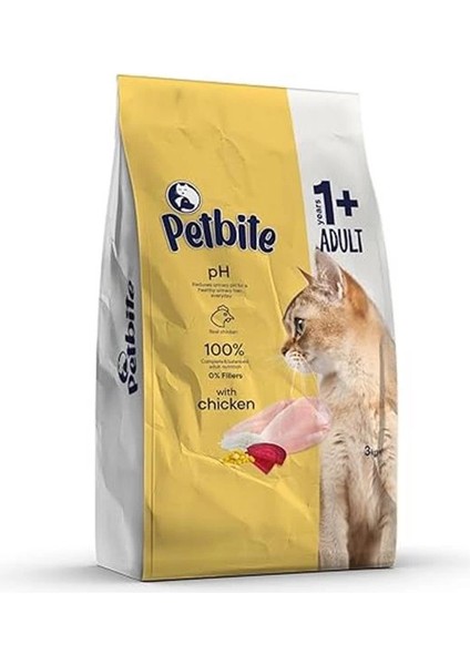 Yetişkin Kediler Için Tavuk Etli Kuru Kedi Maması (3 Kg, Tavuk) fiyatları