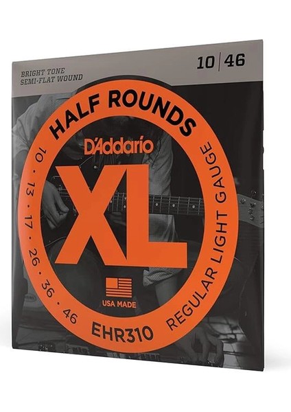 D'addario EHR310 Elektro Gitar Tel Seti, Xl, Half Rounds, Regular L