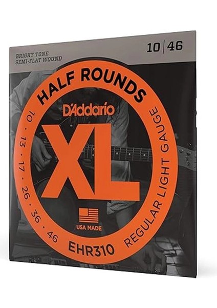 D'addario EHR310 Elektro Gitar Tel Seti, Xl, Half Rounds, Regular L indirimleri