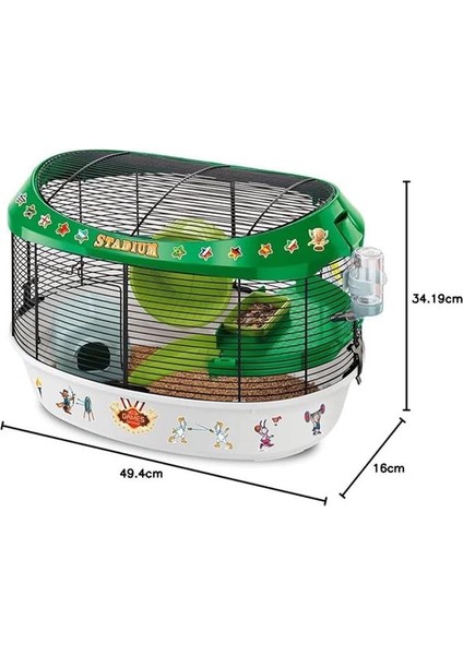 Hamster Kafesi, Stadyum Kemirgen Kafesi, Küçük Hayvan Kafesi, Hamster Aksesuarı Dahil, 50 x modelleri