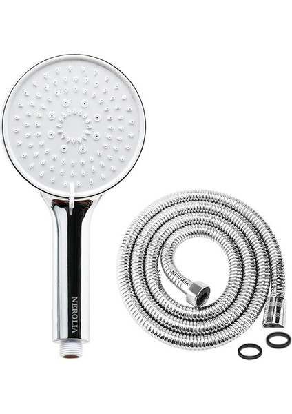 Rainy Lüks Duş Seti - 5 Farklı Püskürtmeli Duş Başlığı + 180 cm Çift Kenetli Ekstra Uzun indirimleri