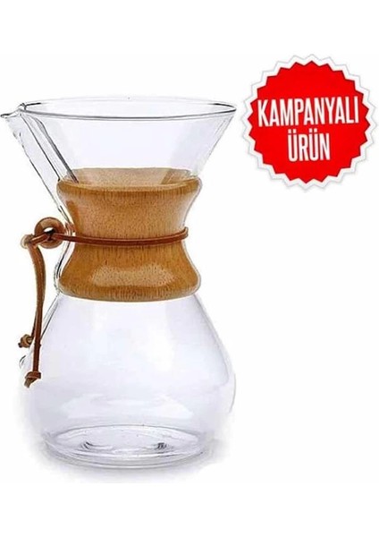 Epinox Cam Dripper Ekipmanı - Kahve Demleme Aleti - Cam Kahve Demleme - 800 ml - 6 Cup fırsatları