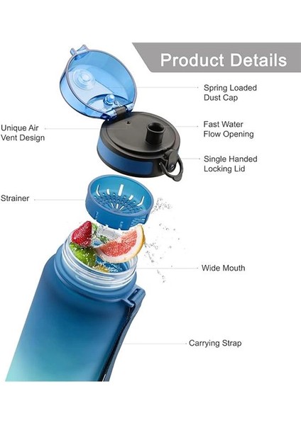 Spor Içecek Şişesi 500 ML/800 Ml/1 L, Sızdırmaz, Tritan ve Bisfenol A Içermez, Bisiklet fiyatları
