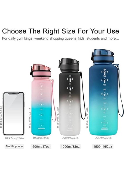 Spor Içecek Şişesi 500 ML/800 Ml/1 L, Sızdırmaz, Tritan ve Bisfenol A Içermez, Bisiklet modelleri
