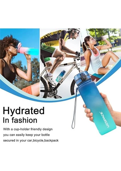 Spor Içecek Şişesi 500 ML/800 Ml/1 L, Sızdırmaz, Tritan ve Bisfenol A Içermez, Bisiklet