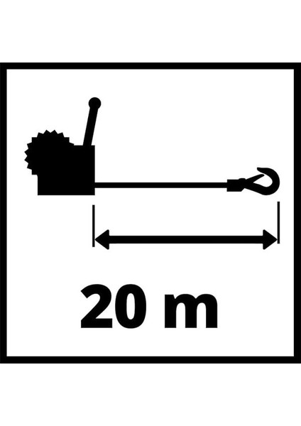 El Vinci Tc-Wı 800 (Maks. Taşıma Kapasitesi 800 Kg, 20 Metre Uzunluğunda Bükülmez Çelik