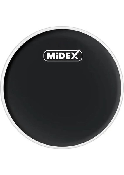Midex DR-16BK Siyah Renk 16 Inç Tom Bateri Davul Derisi Drumhead 16'' Inch (40.64 Cm)