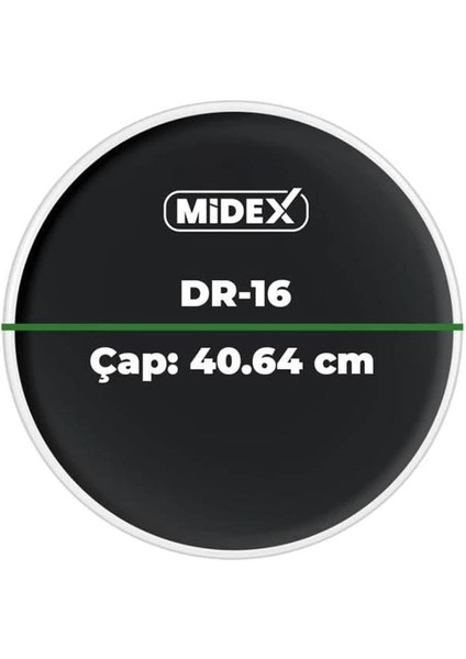 Midex DR-16BK Siyah Renk 16 Inç Tom Bateri Davul Derisi Drumhead 16'' Inch (40.64 Cm) fiyatları