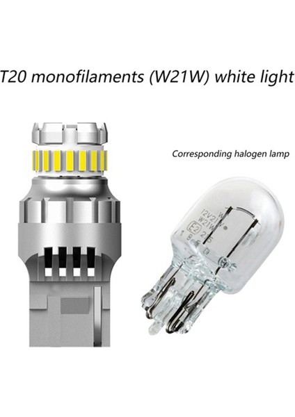 14PCS Araba T20 7440 W21W LED Canbus Ters Işıkları 7443 LED Ampul Trage Freni Sinyal Işıkları 6000K Süper Parlak Lamba (Yurt Dışından) modelleri
