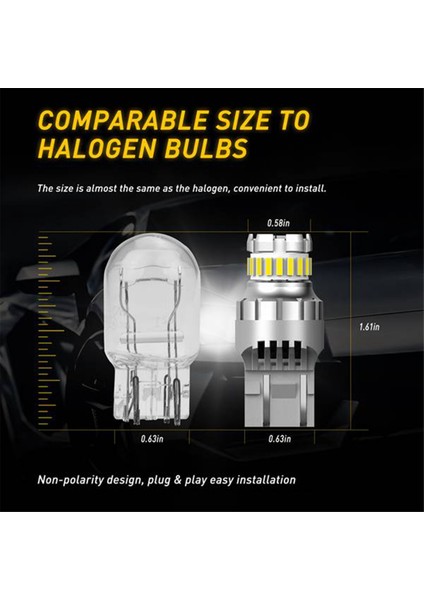14PCS Araba T20 7440 W21W LED Canbus Ters Işıkları 7443 LED Ampul Trage Freni Sinyal Işıkları 6000K Süper Parlak Lamba (Yurt Dışından) indirimleri