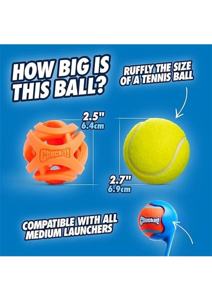 ! Air Fetch Ball Köpek Oyuncağı, Orta (6,4 cm Çap), 9-27 kg Köpekler Için, 2'li Paket modelleri