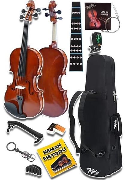 CVL-742-PAK Çocuk Kemanı 8-10 Yaş 1/2 (Yastık Tuner Susturucu Çanta Yay Tel Reçine) fiyatları