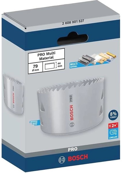 1 x Pro Multi Malzeme Delik Testeresi (Yumuşak Ahşap, Alçıpan Duvar Için, Ø 79 Mm, Profesyonel fiyatları