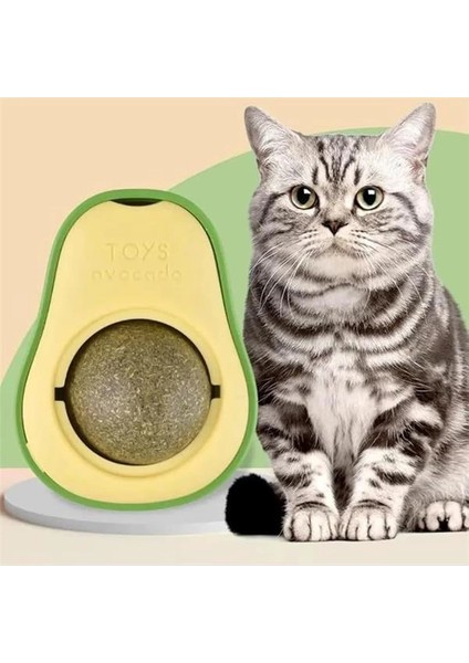Avokado Kedi Nanesi Kedi Otu Topu Kedi Oyuncağı Yapışkanlı Catnip
