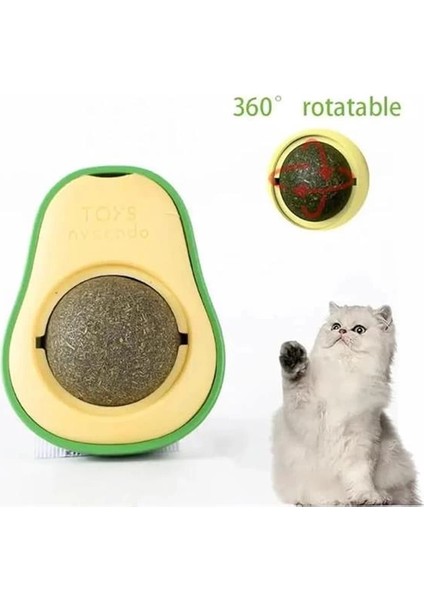 Avokado Kedi Nanesi Kedi Otu Topu Kedi Oyuncağı Yapışkanlı Catnip