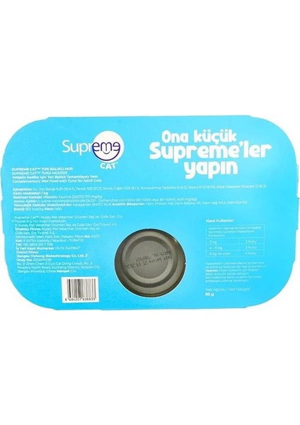 Ton Balıklı Püre 85GR 6 Al 5 Öde Islak Mama