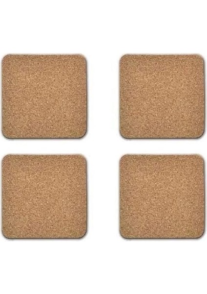 Ahşap Bardak Altlığı 4 Adet Çiçek Desen 9X9CM modelleri