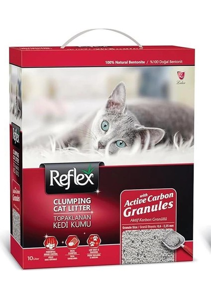 Aktif Karbon Granüllü Topaklanan Kedi Kumu 10 Lt