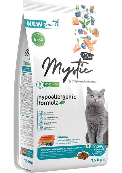 Az Tahıllı Yetişkin Kedi Maması Kısır Somonlu 15 kg
