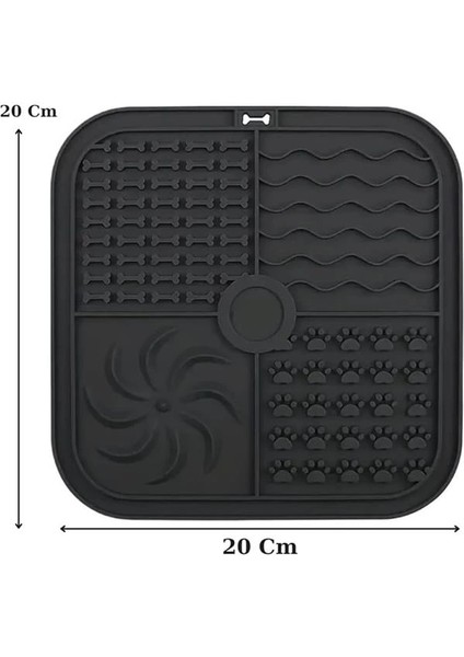 Köpek ve Kedi Için Yavaş Yeme Katı Gıda ve Sıvı Yeme Kabı ve Yalama Matı 1 Adet 20X20 fırsatları