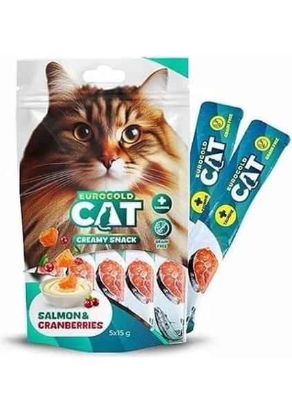 Cat Sıvı Kedi Ödülü Somon-Kızılcık 5X15 gr modelleri