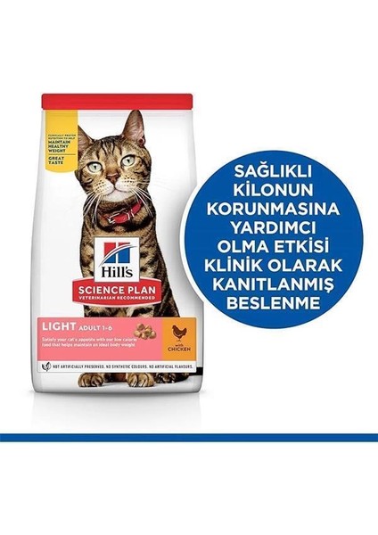 Hill's Scıence Plan Light Yetişkin Tavuklu Kedi Maması 3 kg fiyatları