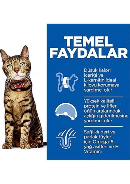 Hill's Scıence Plan Light Yetişkin Tavuklu Kedi Maması 3 kg