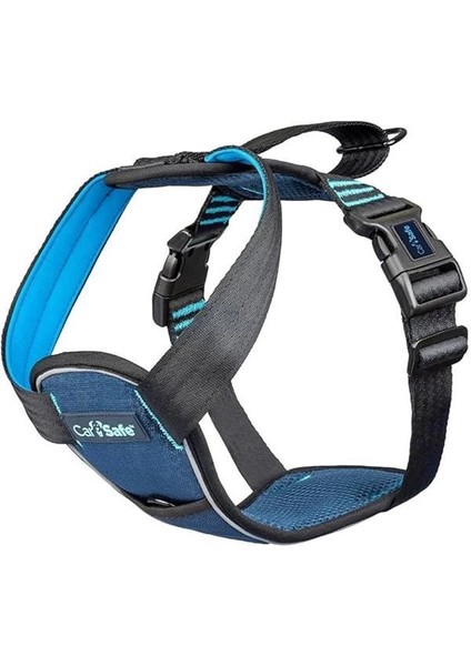 Carsafe Çarpışma Testli Köpek Harness Göğüs Tasması, Medium Mavi