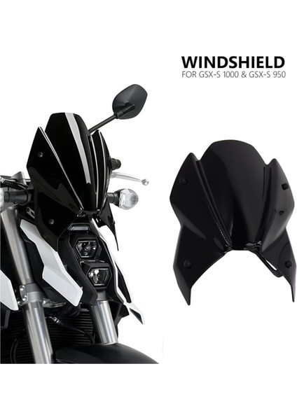 Suzuki GSX-S950 GSX-S1000 2021 2022 2023 Için Motosiklet Ön Ekran Rüzgar Kalkanı Ön Cam Aksesuarları, Siyah (Yurt Dışından) fiyatları