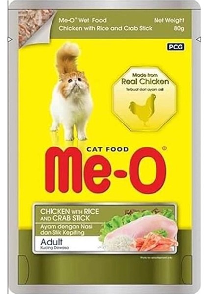 Me-O Tavuk ile Pirinç ve Yengeçli, 80 gr fiyatları