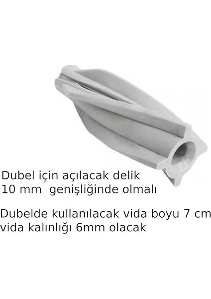 Plastik Ytong Gaz Beton Dübeli Yutong Dubel 6 Adet indirimleri